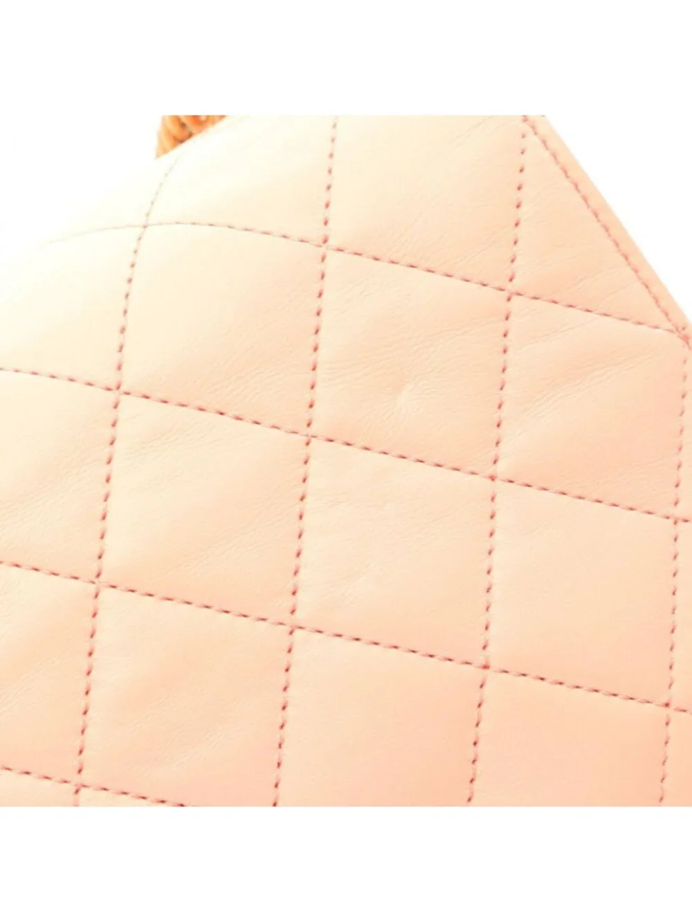 Chanel Shoulder Bag Quilted 2-Way Salmon Pink Lambskin Chain